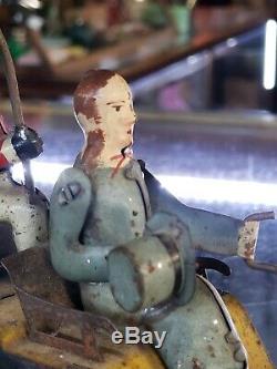 Rare 1895-1938 Lehmann EPL 345 Tin Wind-up New Century Cycle Toy