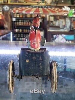 Rare 1895-1938 Lehmann EPL 345 Tin Wind-up New Century Cycle Toy