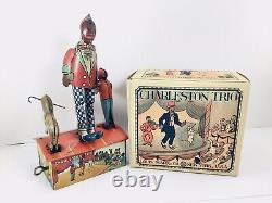 Rare 1920's Louis Marx Charleston Trio Wind-up Tin Toy with Repro. Box