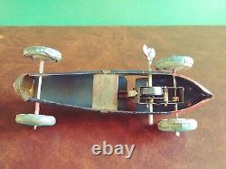 Rare 1930's Asakusa Japan Tin Wind-up Olympic Racer Tinplate Open Wheel Race Car