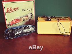 Rare 1930's Schuco 15/175 Set Tin Wind-up 1750 Limousine & Garage with Or. Box