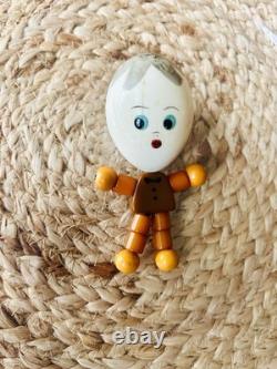 Rare 1930s Bakelite Teething Toy Eddie Egg Head Vintage Crib Toy