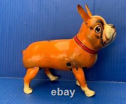Rare 1946-54 B&S Bully The Bulldog Tin Wind Up Toy US Zone Germany Beauty Works