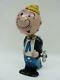 Rare! 1950's Line Mar Popeye Tin Wind Up Wimpy Nodder Comic Character Toy