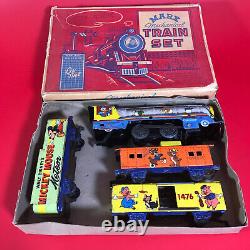 Rare 1952 Marx/Disney MICKEY MOUSE METEOR TRAIN SET + BOX / KEY VIDEO