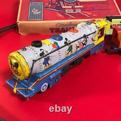 Rare 1952 Marx/Disney MICKEY MOUSE METEOR TRAIN SET + BOX / KEY VIDEO