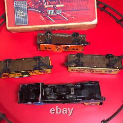 Rare 1952 Marx/Disney MICKEY MOUSE METEOR TRAIN SET + BOX / KEY VIDEO