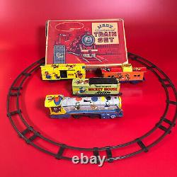 Rare 1952 Marx/Disney MICKEY MOUSE METEOR TRAIN SET + BOX / KEY VIDEO