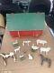 Rare American Crayon Co Educational Playthings Farm Wood Barn & 11 Animals c1920