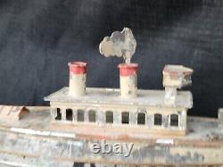 Rare Antique Clockwork 10 Tin Toy SteamShip Georges Carette German Bing Marklin