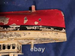 Rare Antique Clockwork 10 Tin Toy SteamShip Georges Carette German Bing Marklin