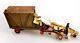 Rare Antique France French Mechanical Wood Wooden Toy Wagon & Driver Tagged
