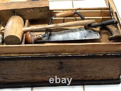 Rare Boys Favorite Tool Chests 2800 S With Original Wooden Vintage Tools Very Nice