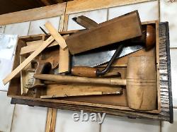 Rare Boys Favorite Tool Chests 2800 S With Original Wooden Vintage Tools Very Nice