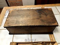 Rare Boys Favorite Tool Chests 2800 S With Original Wooden Vintage Tools Very Nice