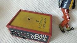 Rare Early Lehmann Tin Wind-up Oh My! Alabama Coon Jigger Toy Original Box