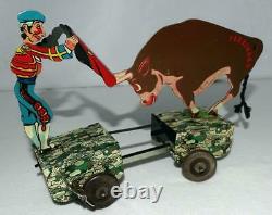 Rare Ex! Boxed Setdisney1938 Ferdinand The Bull & Matadortin Wind-up Toy-marx