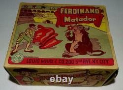 Rare Ex! Boxed Setdisney1938 Ferdinand The Bull & Matadortin Wind-up Toy-marx