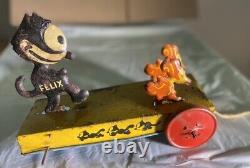 Rare Felix the Cat by Nifty Toys 1930s Chasing Mice by Pat Sullivan