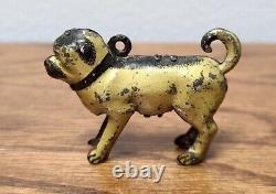 Rare German Tin Litho Toy Lehmann Family Walking On Broadway with Dog and Key