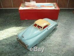 Rare Jnf Duplex Roadster Boxed Germany Tinplate Toy Vintage Tin Car 1950 Wind Up
