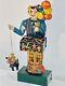 Rare Kellerman German Tin Litho Wind Up Balloon Man With Mickey Mouse In Bag