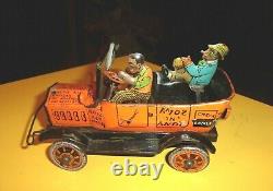 Rare Old Vintage Louis Marx Wind Up Fresh Air Taxi Cab Working Condition 1930's