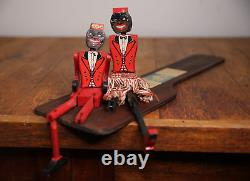 Rare Original Dancin Dan & Dina Wonder Women Tap Dancer Wood Toy 1938 Americana