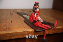 Rare Original Dancin Dan & Dina Wonder Women Tap Dancer Wood Toy 1938 Americana