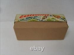 Rare Tin Litho Wind Up Grasshopper Figure Collectors Grade With Box T. N. Japan