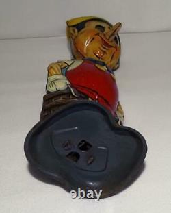 Rare Version 1 Ex! Disney 1939 Pinocchio Marx Tin Wind-up Toy+ Built-in Key