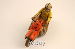 Rare Vintage 1950s Schuco #1005 Carl Tin Windup Motorcycle Toy