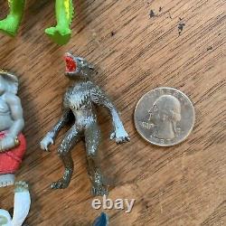 Rare Vintage 1970s Monster Movie Mini Figures by K Toys Lot of 12