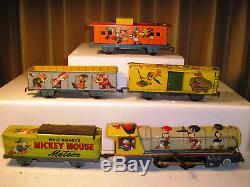 Rare Vintage 50s MARX Disneys Mickey Mouse Meteor Tin-Litho O Gauge Train Set