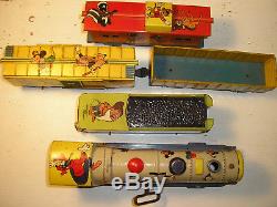 Rare Vintage 50s MARX Disneys Mickey Mouse Meteor Tin-Litho O Gauge Train Set
