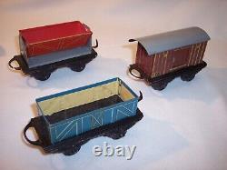 Rare Vintage Antique Distler Wind Up Tin Toy Train Set Germany Works