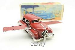 Rare Vintage Blomer & Schueler Aero-Car #500 with Original Box Tin Windup Toy Car