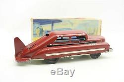 Rare Vintage Blomer & Schueler Aero-Car #500 with Original Box Tin Windup Toy Car