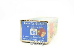 Rare Vintage Blomer & Schueler Aero-Car #500 with Original Box Tin Windup Toy Car