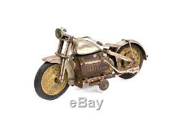 Rare Vintage CK Kuramochi Motorcycle Clockwork Wind-up Tin Toy Harley Pre-war