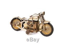 Rare Vintage CK Kuramochi Motorcycle Clockwork Wind-up Tin Toy Harley Pre-war