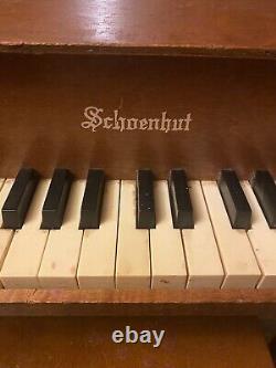 Rare Vintage Child's Schoenhut 25 Key Piano With Original Stool