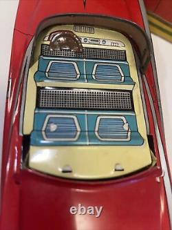 Rare Vintage DAITO Friction Red Buick Invicta Convertible Toy Tin Car with Box