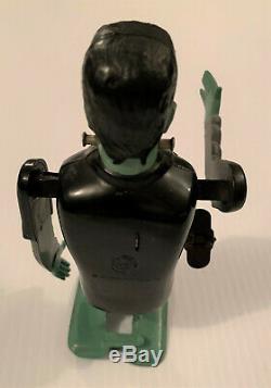 Rare Vintage FRANKENSTEIN Mechanical Wind Up Tin & Plastic Toy Monster by MARX