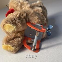 Rare Vintage Grandma Bear Knitting Wind Up Toy Works West Germany