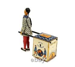 Rare Vintage Lehmann No. 733 NU-NU Tea Cart Tin Wind-up Toy CLEAN Germany