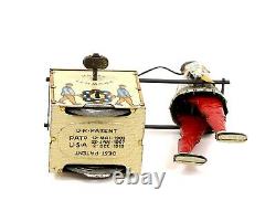 Rare Vintage Lehmann No. 733 NU-NU Tea Cart Tin Wind-up Toy CLEAN Germany