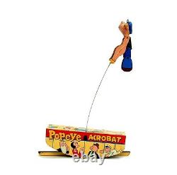 Rare Vintage Linemar Popeye Acrobat Tin Windup Toy Marx