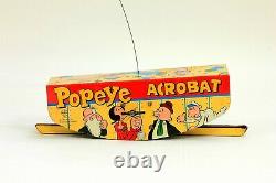 Rare Vintage Linemar Popeye Acrobat Tin Windup Toy Marx