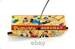 Rare Vintage Linemar Popeye Acrobat Tin Windup Toy Marx